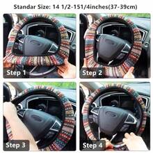 Steering Wheel Cover For Women Boho Universal Steering Wheel Covers Protector Car Accessories For Car 15 Inch Boho - Boho - 查看 6