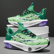 L.S.W.P Men's Athletic Shoes - Lightweight & Breathable Running Shoes, Enhanced Cushioning And Durable Rubber Outsole, Suitable For Training, Hiking And Casual Wear - All-Season Low-Top Sneakers, Streetwear Hiking Shoes, Fashionable Athletic Design, Fabric Upper. - Green - View 23