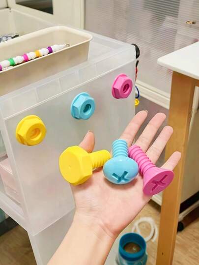 3pcs, Multi-Color Screw Hook, Diy Hook, Traceless Self-Adhesive Hook, Hole Free Hook, Toilet Handle, Toilet Flap For People With Long Nails, Suitable For Door, Wall, Bathroom, Toilet