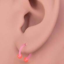 Glow In Dark Neon Colored Horseshoe Circular Barbell Piercing Rings - Nose Septum Eyebrow Lip Ring Septum Retainer Women Piercing Jewelry - 20 quả bóng - Xem 8