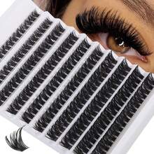 1盒/2盒，共592条。眉毛套装，单根式，D/DD卷度，效果长度0.35-0.63英寸。DIY假睫毛，60D+80D+100D混合密度，自然蓬松浓密，0.07毫米，类似狐狸毛。包含睫毛胶、镊子和刷子。适用于圣诞节、万圣节、派对、日常佩戴，是必备的美容工具，兼具美容与健康，可打造节日华丽妆容。睫毛套装，单根睫毛，假睫毛。 - 棕色 - 查看 14