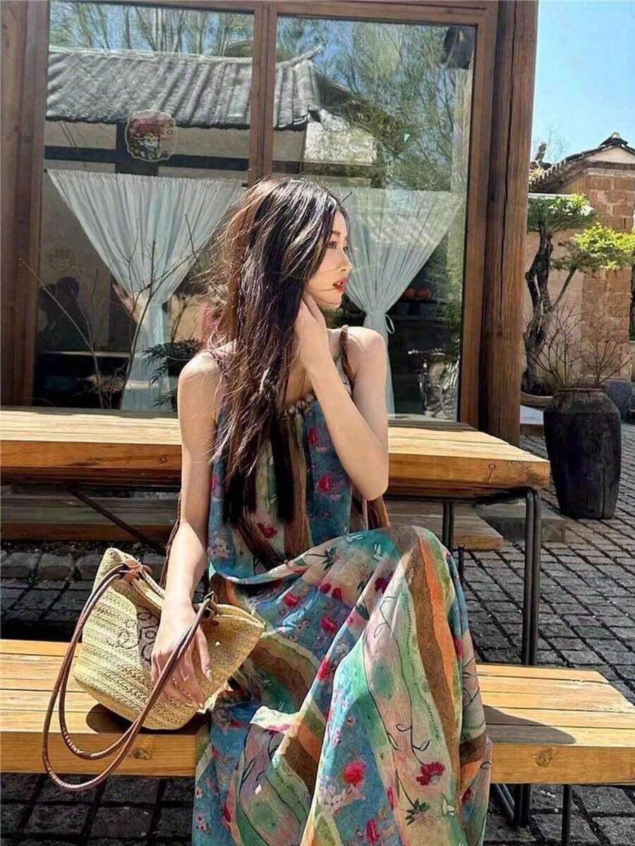 Women Long Dresses - Blue - View 1