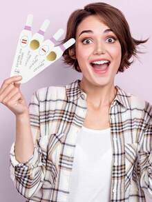 40张蓝色刮刮式验孕套装，适合男宝宝的迎婴派对游戏 - 彩色 - 查看 3