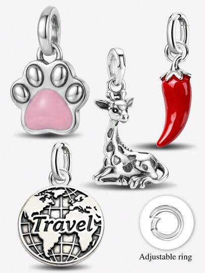 1 pieza Colgante de la Tierra de estilo retro apto para hacer pulseras, brazaletes y joyería DIY, y para combinar con atuendos diarios como decoración de joyería para niñas