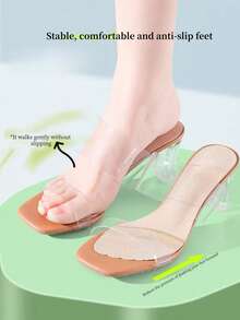 1 Pair Women's Non-Slip, Sweat-Absorbent, Self-Adhesive 3/4 Insoles, Lightweight And Thin, Suitable For Women's Shoes, High Heels, Summer Sandals, Easter Decorations, Wedding Supplies And Other Accessories - Beige - View 4