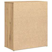 vidaXL Sideboard, Kommode mit Stauraum, Beistellschrank für Wohnzimmer Küche Flur, Anrichte Schrank Highboard, Modern, Dunkle Eiche Khaki Holzwerkstoff - Eiche Dunkelkhaki - Übersicht 9