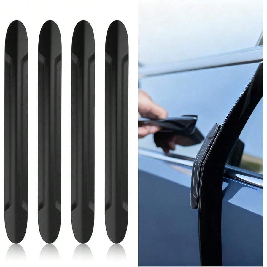4PCS Silicone Car Door Guards With Dual Layer Cushion Design, Soft Car Door Protector Edge Guards To Avoid Paint Loss On Doors Collisions, Self - Adhesive Doors Guard - A - View 1