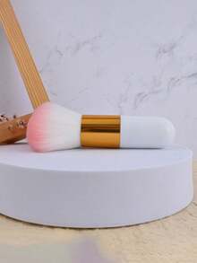 3pcs Blush Brush, Foundation Brush, Wooden Handle Face Makeup Brush, Seamless Concealer Contour Brush, 1pc Fan-Shaped Highlighter Brush, Powder Brush, Soft Fan-Shaped Makeup Brush, Cosmetic Tools - Multicolor - View 8
