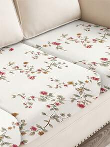 1 件装花朵图案座椅靠垫套，弹力面料，沙发座椅靠垫套，沙发套 - 彩色 - 查看 7