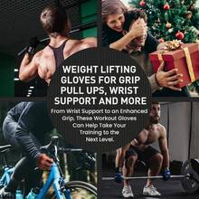 FINGER TEN Weight Lifting Gloves - Full Finger Protection, Anti-Slip Grip, Wrist Wraps Support - Adults, Unisex - Gym Gloves - Blue - View 7