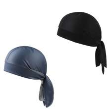 1顶弹性嘻哈骷髅帽，骑行运动腰包头带帽，男女通用海盗帽 - A - 查看 6