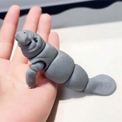Manatee Model, Realistic Ocean Bionic Design, Plastic Material, Educational Display, Perfect Birthday Decoration Gift, Party Favor, Animal Model, Garden Decor