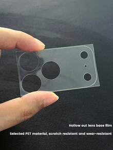 1 pieza Película protectora de lente de cámara minimalista transparente compatible con iPhone 17/17 Promax/17Pro/17Air, funda protectora de teléfono, cubierta protectora minimalista de película clara para la tapa de la lente de la cámara, regalo de primavera para entusiastas de la tecnología - transparente - Ver 6