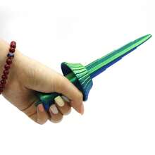 1件 2026新年爆款3D打印伸缩剑，螺旋收缩武士刀重力伸缩刀玩具，多种伸缩刀型，酷炫玩具，送朋友的礼物，决斗游戏，趣味玩具，绝佳礼物 - 彩色 - 查看 16