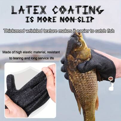 Magnetic Fishing Gloves, Professional Fishermen Quick Drying Anti-Slip Grip Gloves, Suitable For Fishing Operations