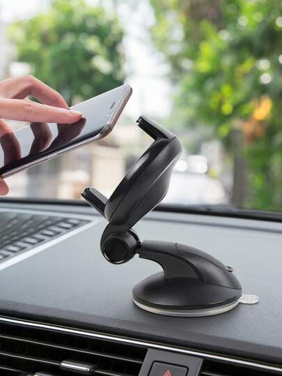 360°旋转可伸缩车载手机支架，吸盘底座，ABS材质，不防水，适用于仪表盘、汽车/旅行/健身房/光滑表面，兼容、安卓手机，馈赠亲友佳品
