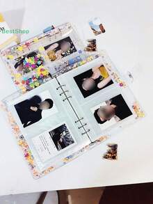 1 cuốn sổ tay A5/A6 dạng vỏ hạt cườm (không bao gồm giấy trong)/giấy trong (25 tờ), sổ nhật ký rời thủ công dễ thương A6/A5 dạng vỏ hạt cườm/giấy trong (25 tờ) Album ảnh - Nhiều kiểu dáng - Xem 2