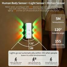 New Smart 7-Color RGB Lighting Motion Sensor Magnetic Rechargeable Cat Eye Atmosphere Lamp - White - View 3