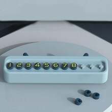 Creative Temporary Parking Sign, Parking Phone Number Plate, Car Mobile Number Plate, Front Car Moving Phone Number Plate With Stand - 1PC - View 5