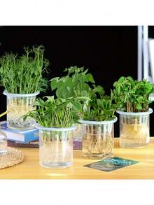 8pcs Planting Baskets, Hydroponic Vegetable Planting Baskets, Plastic Flower Pots, Suitable For Home Balcony Gardening And Nursery Hydroponics, Seedling Trays - A - View 6