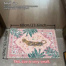 Hippie Style Rug, Bathroom Mat Faux Wool Tropical Pink, Door Mat Bathroom Mat Bathroom Rug Bohemian Style Bathroom Mat, Kitchen Small Size Rug Indoor Entrance Rug Modern Vintage Style Distressed Style Floor Mat Non-Slip Washable - Hippie Style - View 15