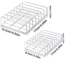 1pc 7-Compartment Transparent Desktop Makeup Organizer, Durable Acrylic Material, Makeup Kit, CD And Glasses Accessories - Space-Saving, Dorm, Vanity, Bathroom Powder Box And Desktop Storage Rack, Travel Supplies - Multicolor - View 12