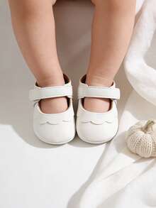 Infant/Toddler Girls' Mary Jane Shoes, PU Leather Soft Bottom Anti-Slip Princess Dress Shoes With Bow, Wedding Party Anti-Slip Princess Wedding Dress Shoes - White - View 6