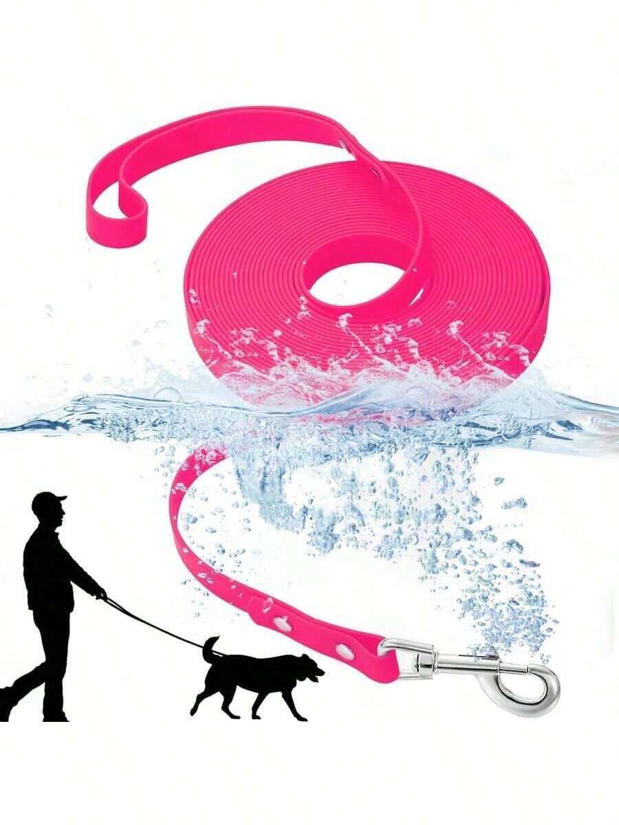 PVC Waterproof Long Dog Leash, Easy To Clean, With Reflective Material, Suitable For Recall Training And Tracking, Fit For Small, Medium And Large Dogs