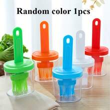 1pcOil Brush For Kitchen BBQ Camping Outdoor Picnic Use, Household Oil Brush For Baking And Cooking, Creative Oil Brush With Oil, Kitchen Accessories, BBQ Accessories, High Temperature Resistant Cooking Kitchen Pancake Household Baking Cooking Oil With Bottle Brush, Holiday Gift For Wife And MotherStyle And Color Randomly Sent] - Oil Brush With Bottle - View 7