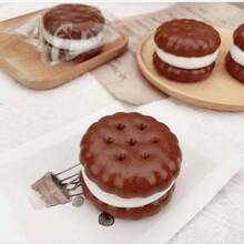 Soft Relaxing Slow Rebound Gift Chocolate Cream Squeeze Toy, Soft Silicone Texture Pressure Relief Squeeze Realistic Food Toy, Cute Hand-Held Toy, Soft Relaxing Slow Rebound Gift, Cute Soft Squeeze Toy Design, Realistic Squeeze Toy, Mother's Day & Graduation Gift, Sensory Toys, Squishy Toys, Nee Doh, Fidget Toys, Squishies - Multicolor - View 7