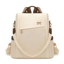 Women's Fashion Anti-Theft Backpack With Large Capacity For Travel And Laptop - Beige - View 10