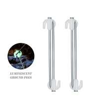 Naturehike 4pcs Glow-In-The-Dark Iron Tent Stakes For Outdoor Camping Tent And Canopy, Portable - Multicolor - View 1