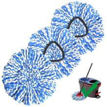 3 Pack Mop Head Replacement, Microfiber, 2-Tank Spin Mop Replacement Head, Machine Washable, Easy To Replace And Deep Cleaning - 3pcs - 查看 1