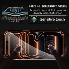 9H Hardness Tempered Glass Screen Protector, Compatible With IPhone 7-17 Series, Full Screen Coverage, Anti-Scratch, Anti-Peeping, Smooth Touch, Zero Latency - Black - View 4