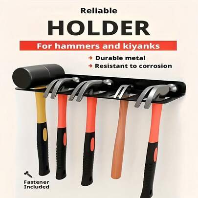 Heavy Duty Wall Mounted Hammer And Wrench Storage Rack - Space-Saving Metal Organizer Suitable For Various Hammers, Wrenches And Multi-Purpose Storage Rack. Durable And Sturdy, Compact Design. Ideal For Workshop Organization, Screwdrivers - Perfect For Home Use