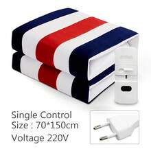 Manta calefactora eléctrica de 220V, 70x150cm/120x150cm/150x180cm, manta calefactoraás gruesa, termostato cálido para invierno, almohadillas calentadas MPNL - Verde 70x150CM - Ver 1