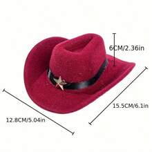 宠物牛仔帽套装，适用于猫咪和小型犬，西部宠物摄影道具，可调节 - 彩色 - 查看 2