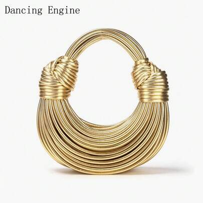 Purses And Handbag Luxury Designer Brand Handwoven Shoulder Bag Women's Bag Wedding Silver Evening Clutch Bag Purse Bag Gold Bag