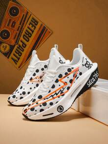 L.S.W.P Men's Athletic Shoes - Lightweight Breathable Running Shoes, Enhanced Cushioning And Durable Rubber Outsole, Suitable For Training, Hiking And Casual Wear - All-Season Low-Top Sneakers, Streetwear Hiking Shoes, Fashionable Athletic Design, Fabric Upper. - Planet - View 5