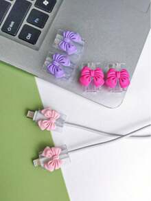 2 Pieces/Single-Piece ABS Resin Cable Sleeve: Protects Cables From Breakage And Detachment (Apple-Specific) - Multicolor - View 3