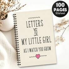 1pc Spiral Notebook, Suitable As A Baby Shower Gift, New Mom Memento, Letter To Little Girl, Memory Book Or Daily Planner, Great For Daughter, Granddaughter Or Niece - Rectangle - View 6