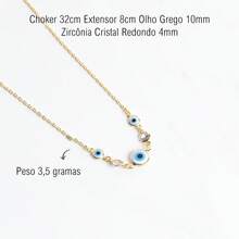 Evil Eye And Crystal Zirconia Set Gold Plated – Earrings, Necklace, Choker And Bracelet, Elegant And Protective - 金色 - 查看 5