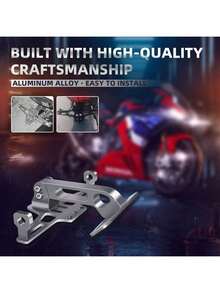 High Quality Aluminum Alloy Easily Installed Motorcycle Multi-Function License Plate Frame - A - View 3