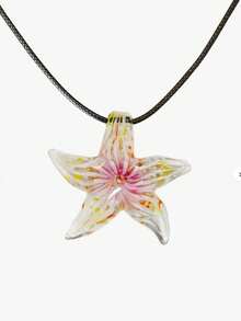 1件春夏简约时尚鲨鱼吊坠项链，优雅颈链饰品 - 彩色 - 查看 10