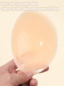 1pc Reusable Strapless Invisible Silicone Bra For Women, With Transparent Shoulder Strap - Multicolor - View 6