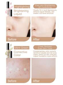 The Saem遮瑕笔，高光提亮，黑眼圈遮瑕，适合干性肌肤 - 薄荷绿 - 6.5克 - 米綠色 - 查看 2