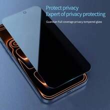 9H Hardness Tempered Glass Screen Protector, Compatible With IPhone 7-17 Series, Full Screen Coverage, Anti-Scratch, Anti-Peeping, Smooth Touch, Zero Latency - Black - View 3
