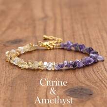 1条波西米亚风天然黄水晶、太阳石、石榴石串珠可调节手链，适合女性日常、度假、旅行佩戴，时尚珠宝，馈赠亲友。 - 彩色 - 查看 3
