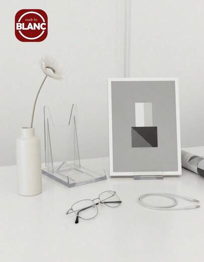 Acrylic Book Shelf, Adjustable Transparent Book Display Rack, Art Display Stand, Suitable For Home, Office, Back To School, Comic Books, CDs, Magazines, Postcards, Artworks