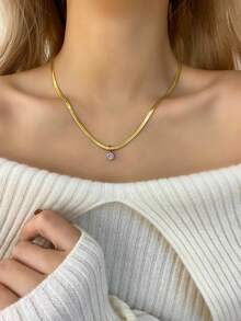 3pcs Stackable Or Standalone 18K Gold Plated Necklaces, Versatile Texture, Suitable For Dates, Gatherings, Gifts, And Daily Wear - Gold - View 12